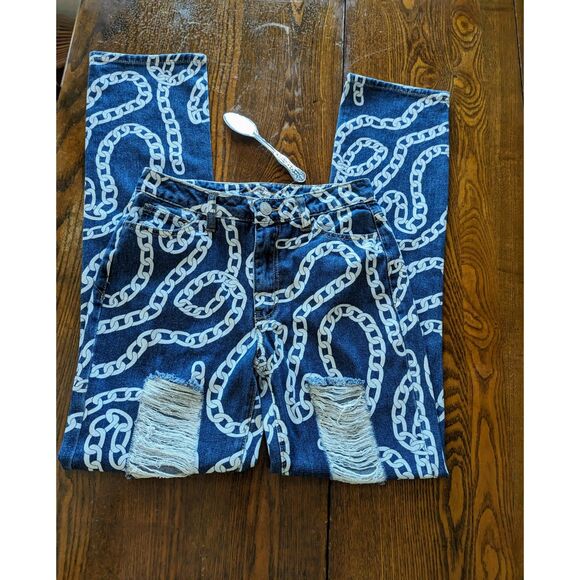 NWT Spoon Jeans distressed straight leg jeans Sz 5 - Picture 8 of 11